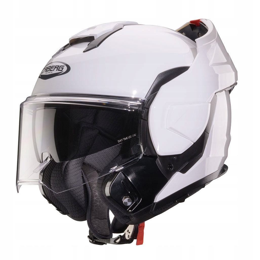CABERG JAW HELMET FLIP-BACK TRIP SOLID WHITE M +PINLOCK AND FREEBIES Size M