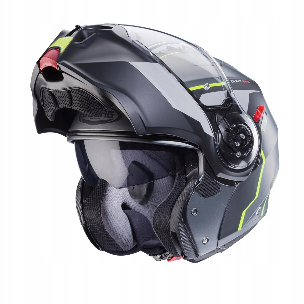 CABERG JAW HELMET FLIP-UP MODEL DUKE EVO MOVE GREY MATT/BLACK/ŻÓ