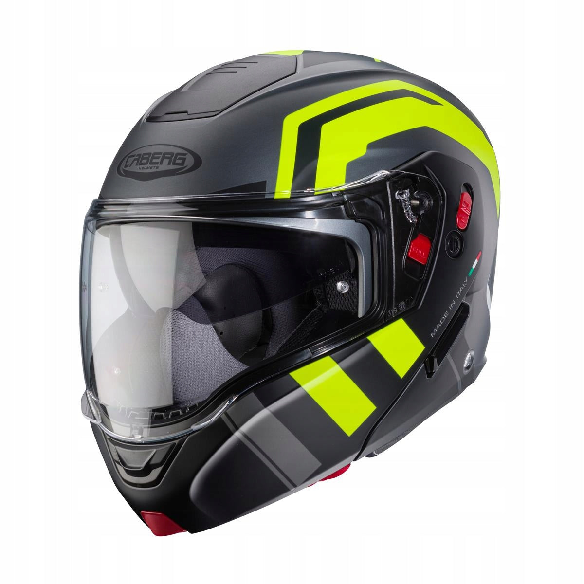 CABERG JAW HELMET FLIP-UP MODEL HORUS X ROAD GREY MATT/BLACK/YELLOW Manufacturer's catalog number C0JA60K6/M