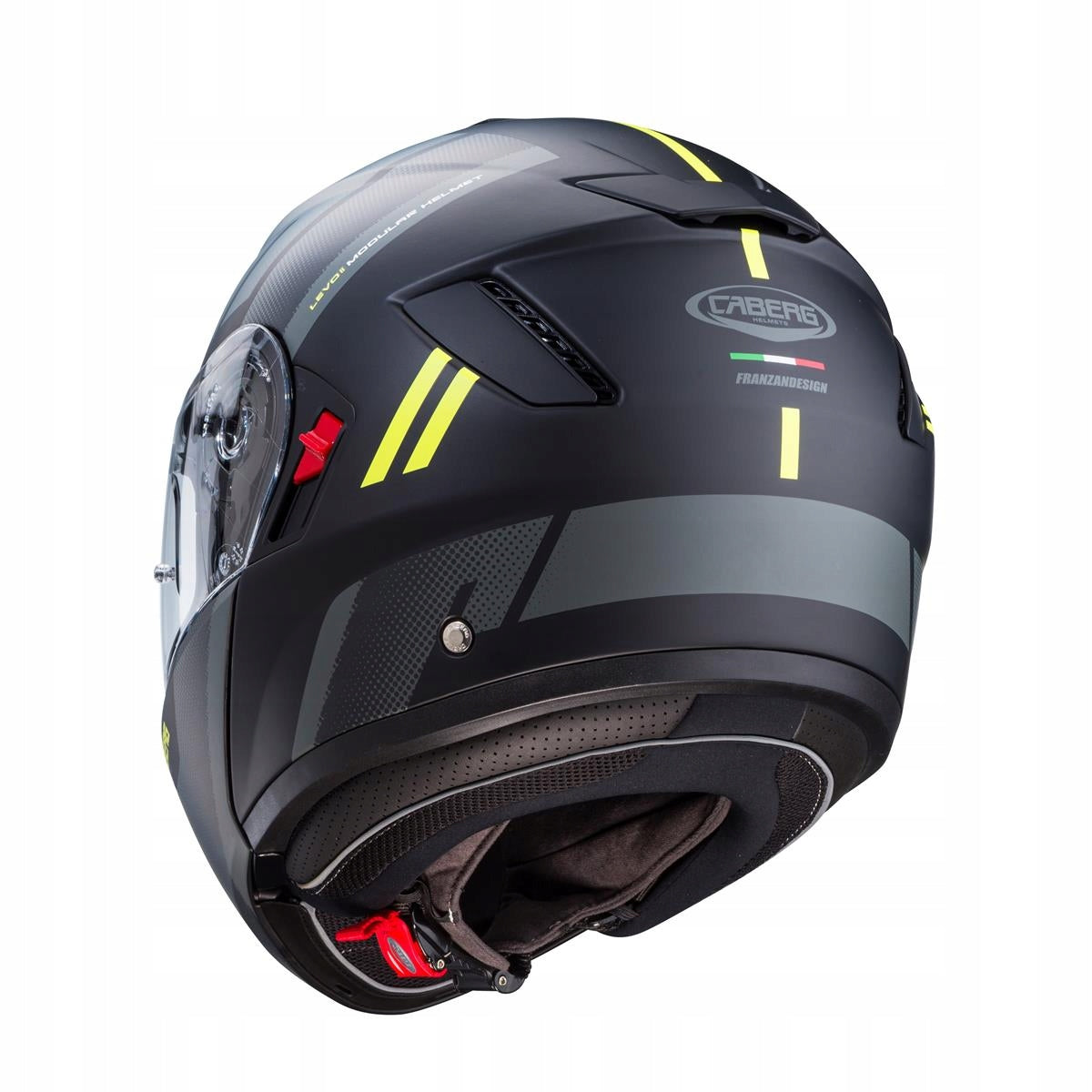CABERG JAW HELMET FLIP-UP MODEL LEVO X MANTA BLACK MATT/GREY/YELLOW Manufacturer Caberg