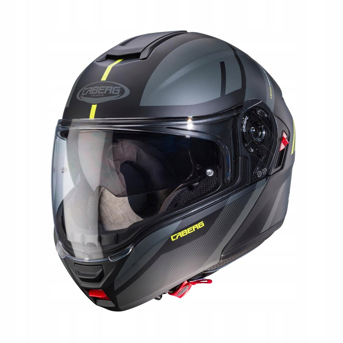 CABERG JAW HELMET FLIP-UP MODEL LEVO X MANTA BLACK MATT/GREY/YELLOW Manufacturer's catalog number C0GE60C1/S