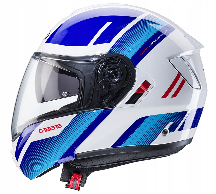 CABERG JAW MOTORCYCLE HELMET WITH LEVO BLEND X MANTA WHT/BLU/RED S Manufacturer Caberg