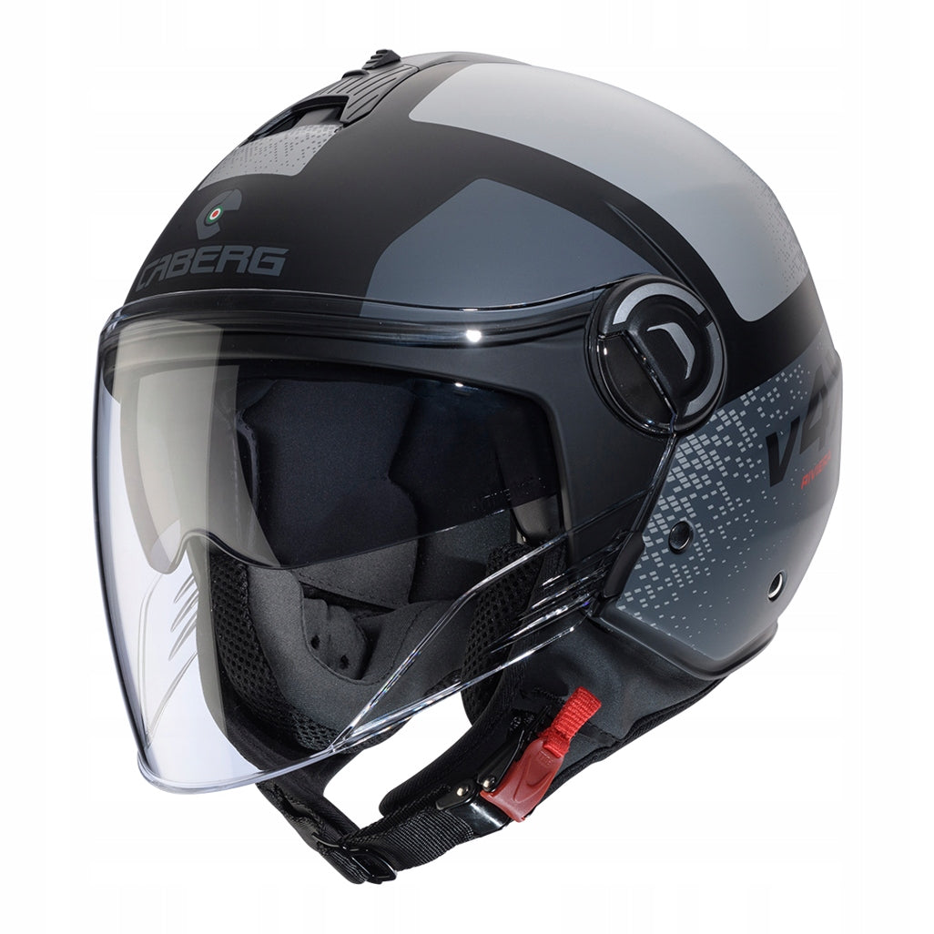 CABERG JET HELMET RIVIERA V4X ALPHA BLACK GREY MATT M