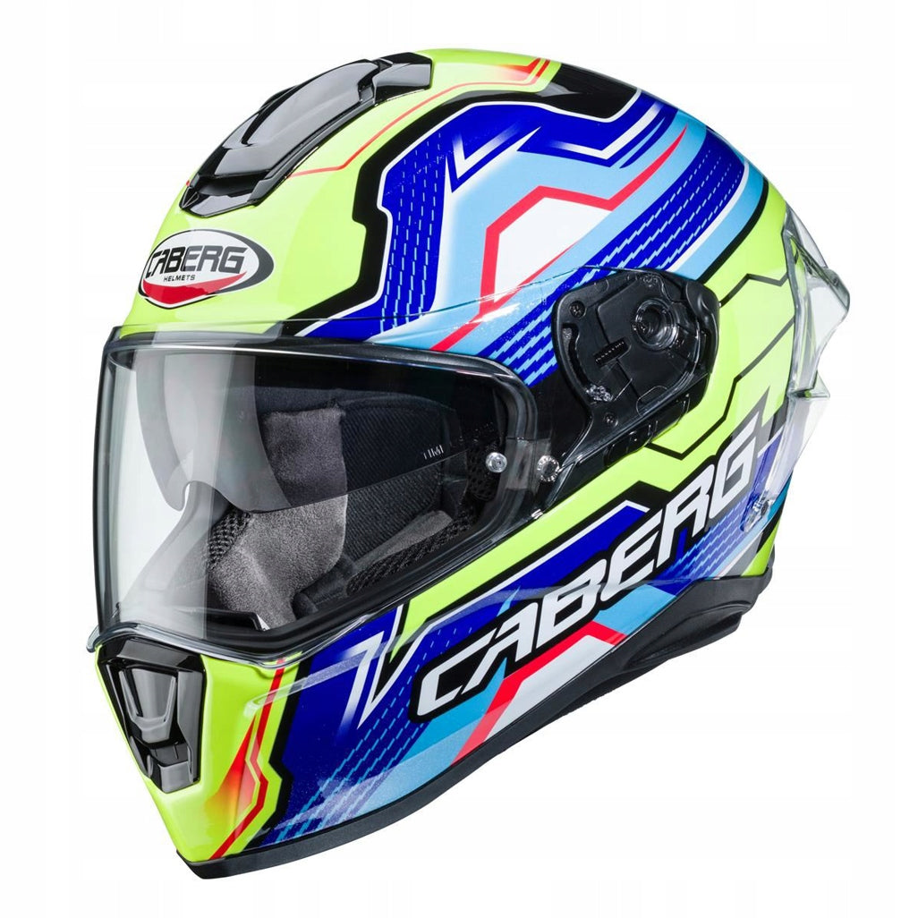 CABERG MOTORCYCLE HELMET INTEGRAL BLEND DRIFT EVO LB29 BLACK BLUE YEL XL