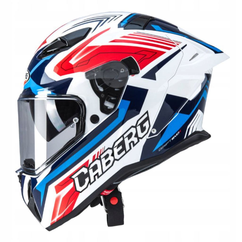 CABERG MOTORCYCLE HELMET INTEGRAL DRIFT EVO II JARAMA WHITE BLUE RED L Packaging status original