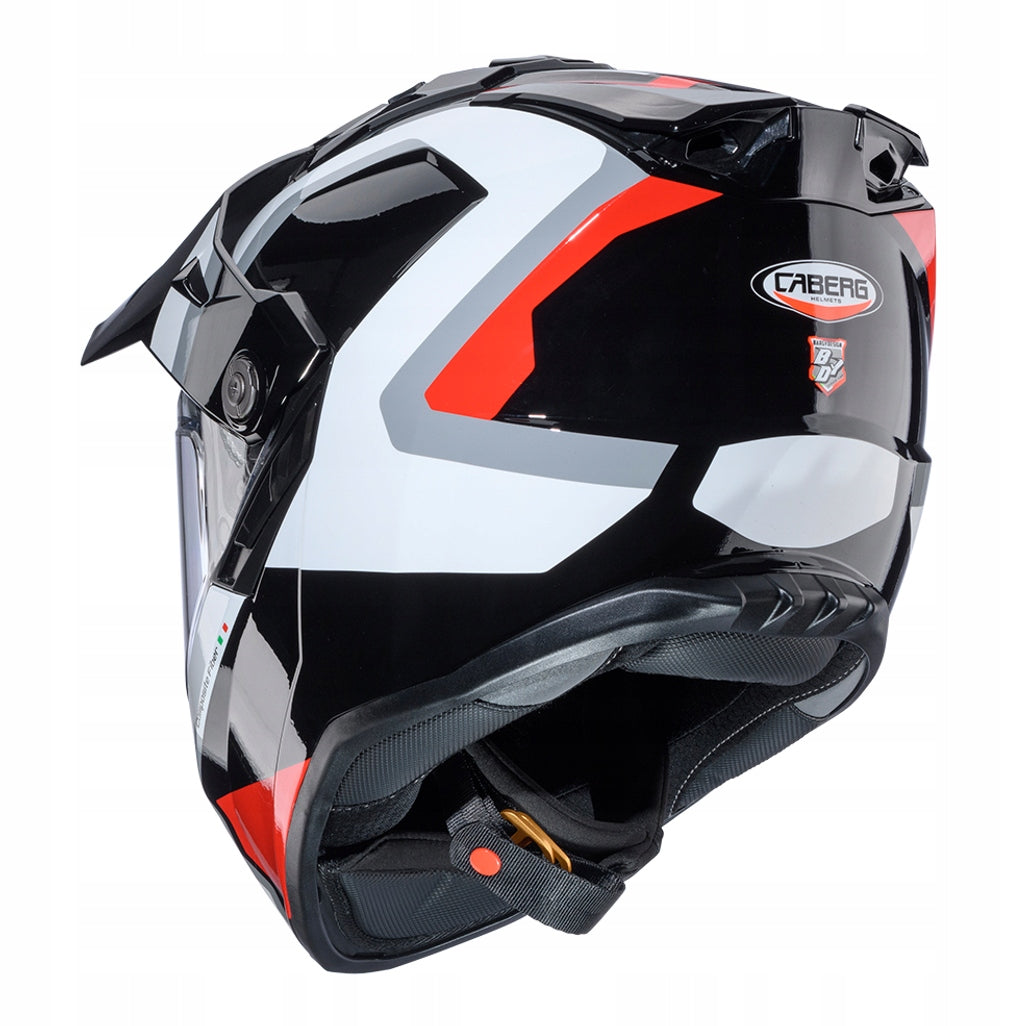CABERG MOTORCYCLE HELMET INTEGRAL DUAL OFFROAD TANAMI SCRAM BLK RED WHT M Manufacturer Caberg