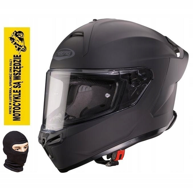 CABERG MOTORCYCLE HELMET INTEGRAL ROXTER SOLID BLACK MATT 2XL + FREEBIES