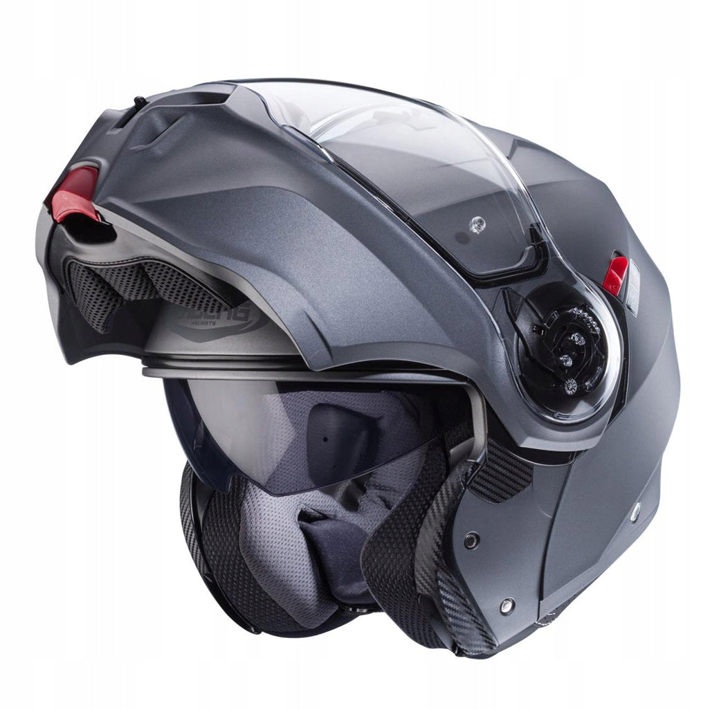 CABERG MOTORCYCLE HELMET JAW FLIP-UP DUKE EVO SOLID GREY KAMO L Packaging status original