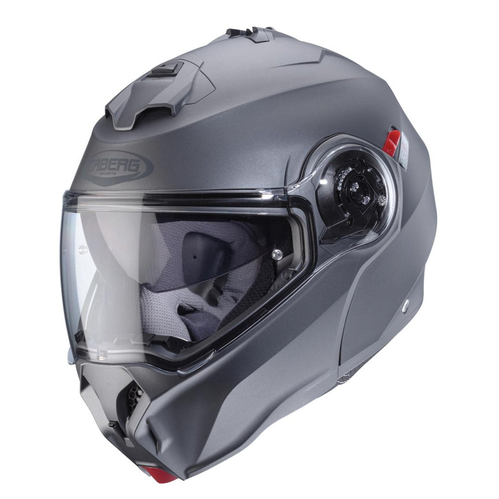 CABERG MOTORCYCLE HELMET JAW FLIP-UP DUKE EVO SOLID GREY KAMO L