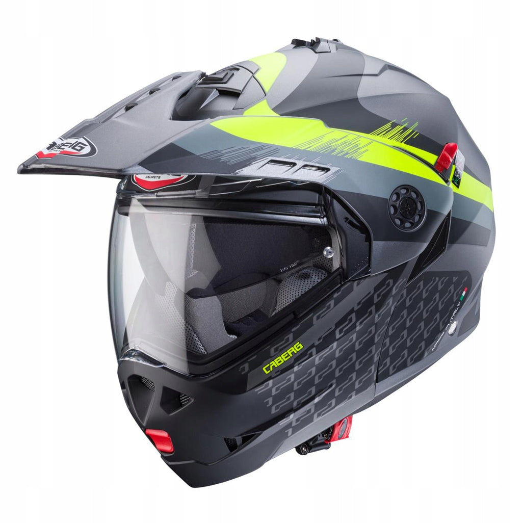 CABERG MOTORCYCLE HELMET JAW FLIP-UP TOURMAX X SARABE GAMES BLK YEL XL