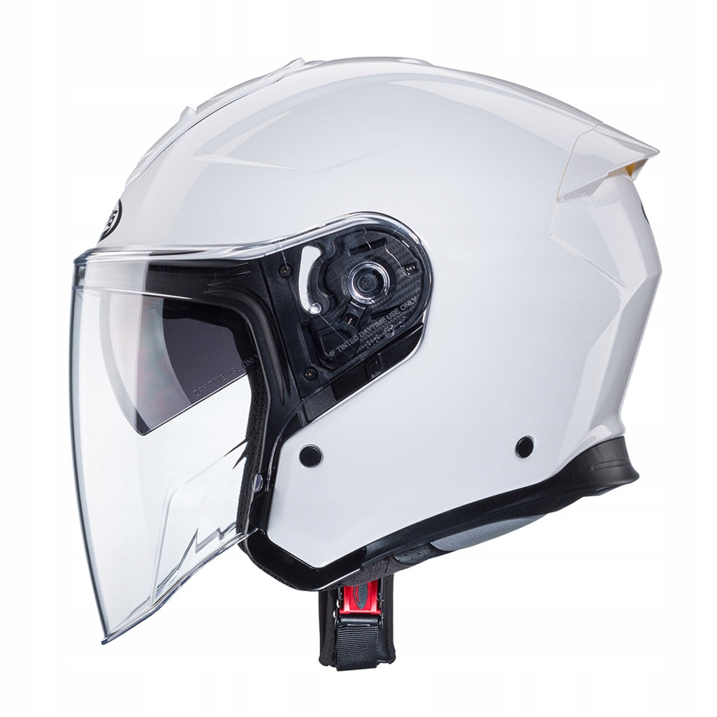 CABERG MOTORCYCLE HELMET OPEN JET FLYON II SOLID WHITE GLOSS M Packaging status original
