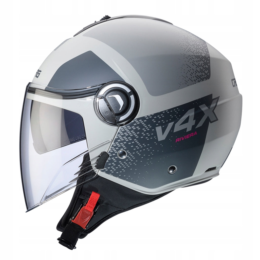 CABERG MOTORCYCLE HELMET OPEN JET RIVIERA V4X ALPHA GREY ANTHRACITE MAT M Packaging status original
