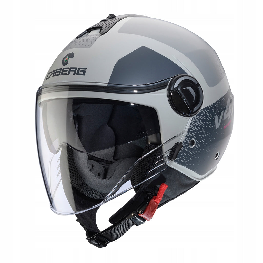 CABERG MOTORCYCLE HELMET OPEN JET RIVIERA V4X ALPHA GREY ANTHRACITE MAT M
