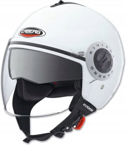 CABERG OPEN HELMET WITH BLEND WHITE RIVIERA V2+ XS