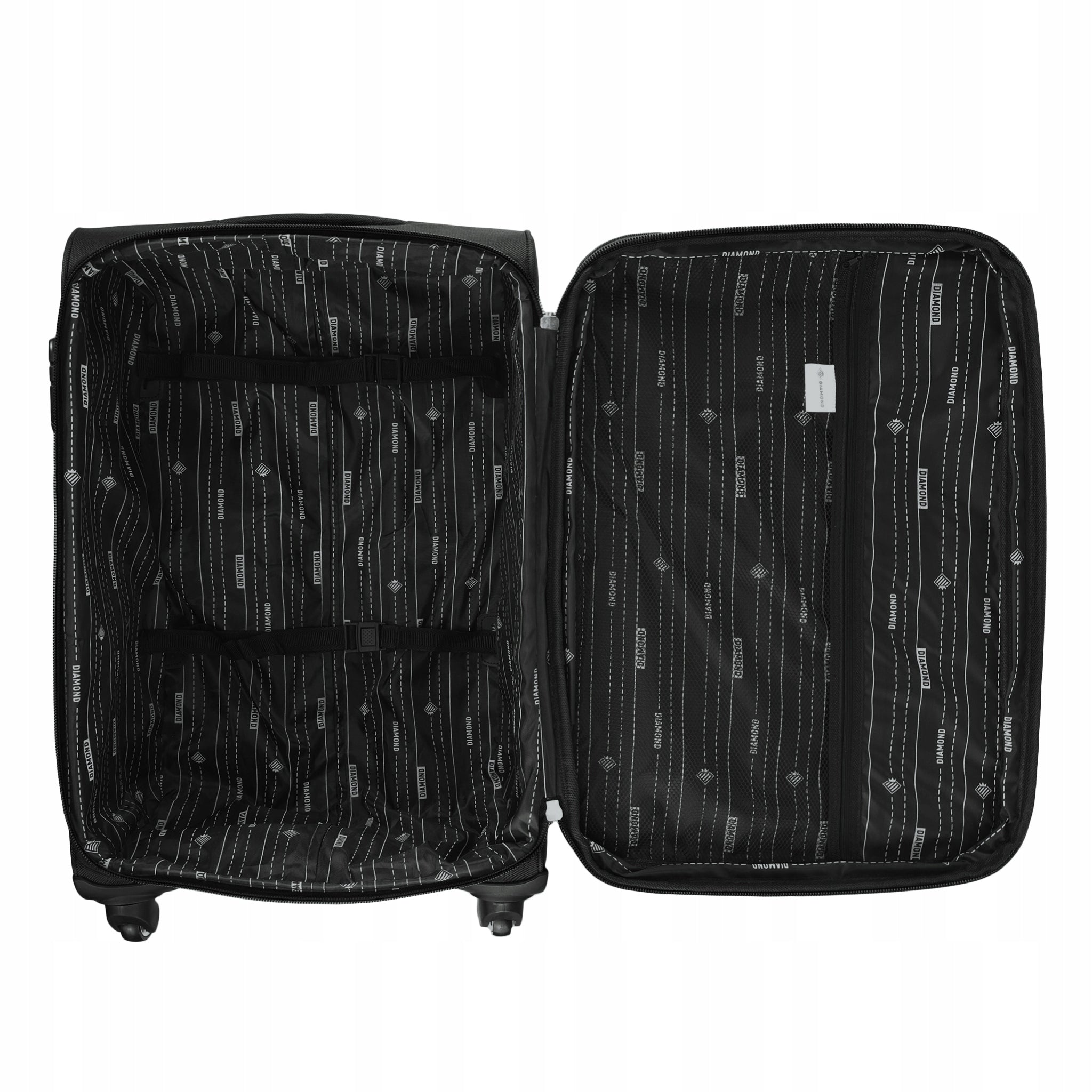 CABIN CASE ON WHEELS TRAVEL LUGGAGE DIAMOND BLACK Soft S 20" C330 Height 56 cm