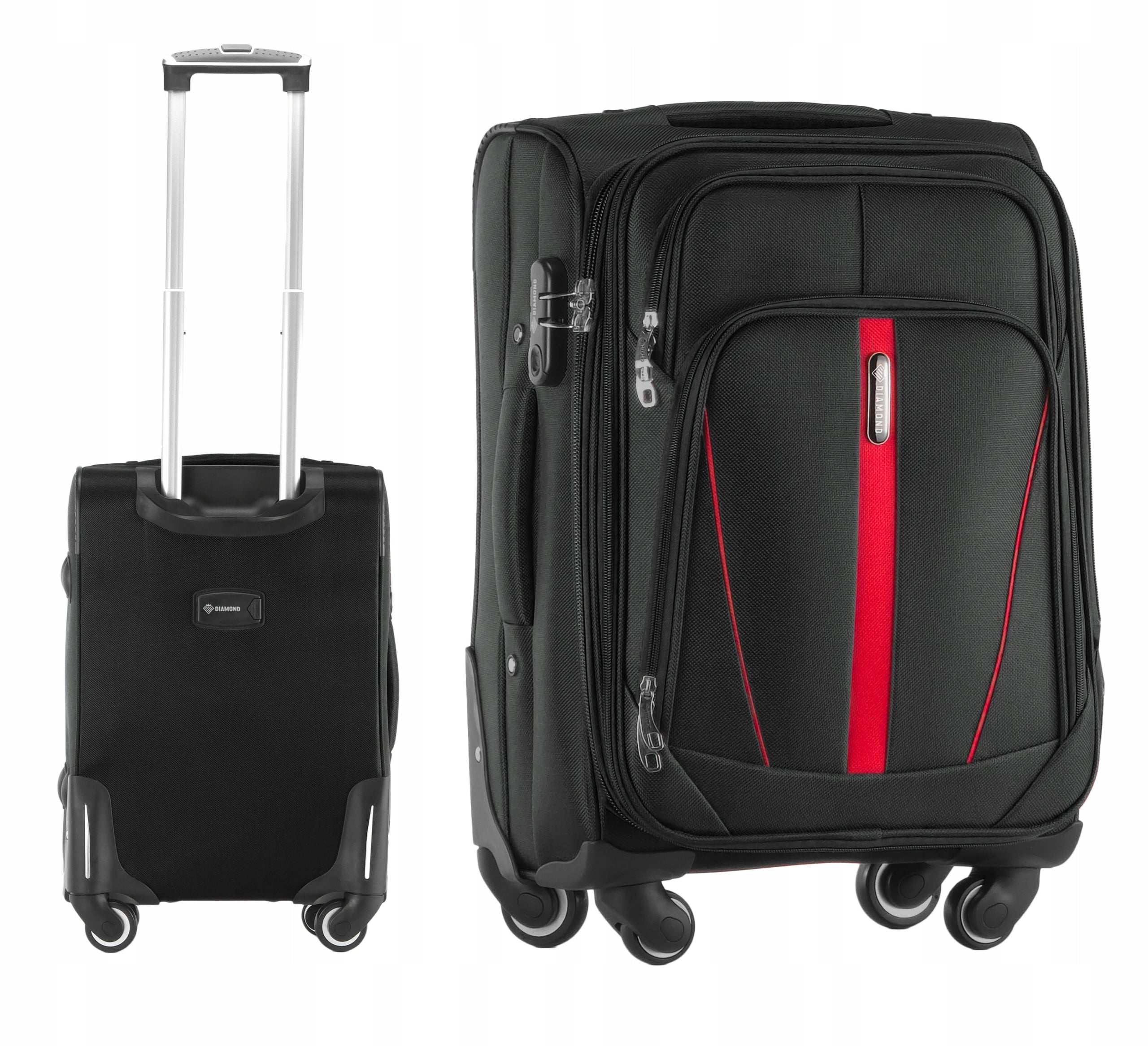 CABIN CASE ON WHEELS TRAVEL LUGGAGE DIAMOND BLACK Soft S 20" C330