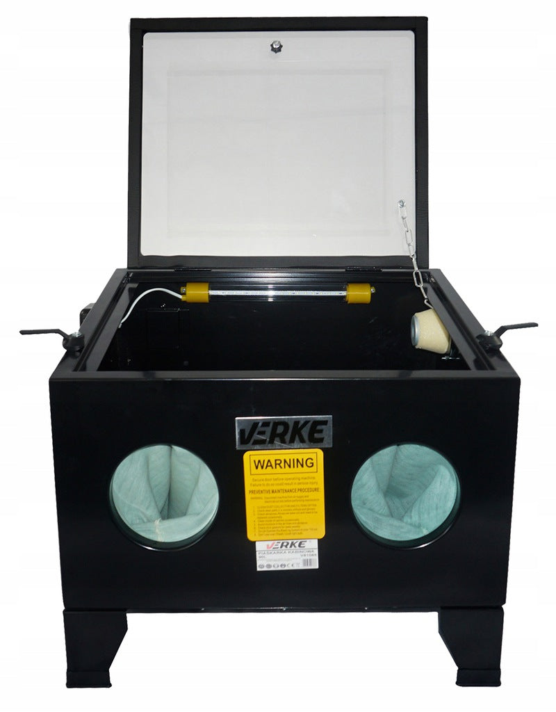 CABIN SANDBLASTER STATIONARY WORKSHOP PROFESSIONAL LARGE 90L + NOZZLES Brand Verke