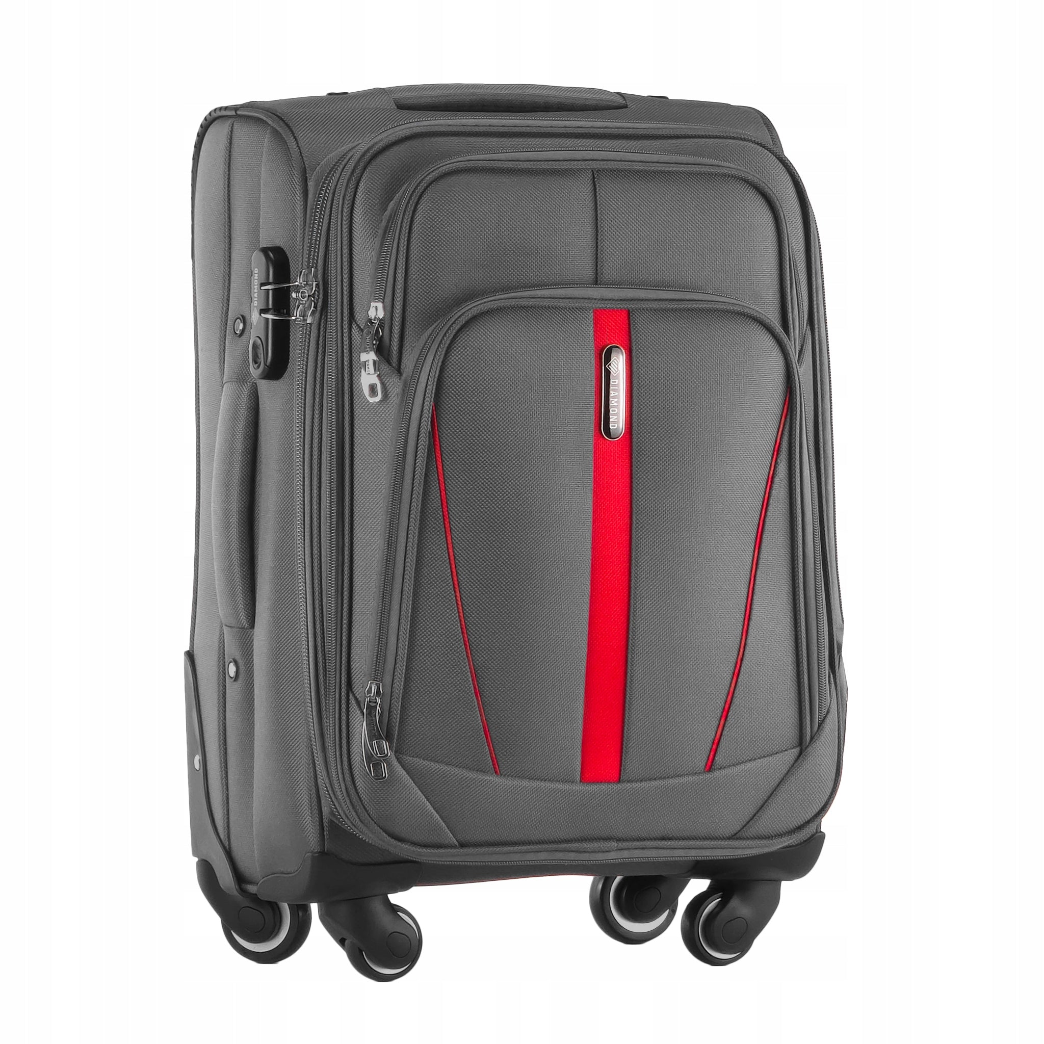CABIN SUITCASE ON WHEELS TRAVEL LUGGAGE DIAMOND GREY SOFT S 20" C330 Manufacturer code C330_S