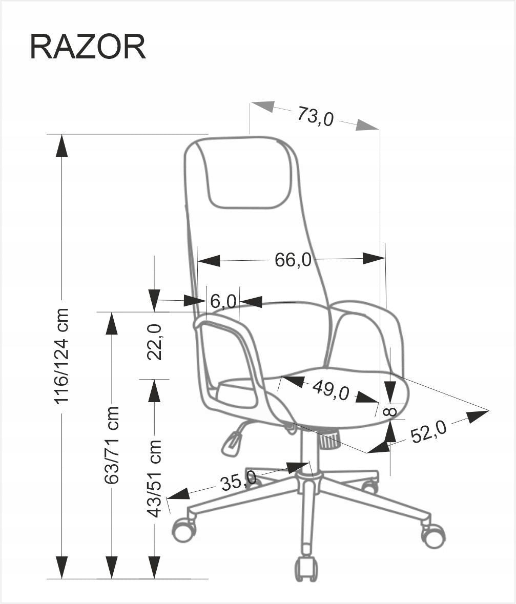 CABINET CHAIR RAZOR BEIGE WOMEN'S MULITIBLOCK office swivel Brand Halmar