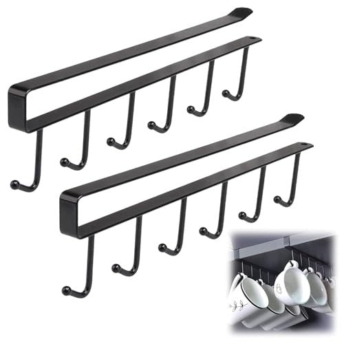 CABINET CUP HOLDER 6 METAL HOOKS FOR KITCHEN 2 PCS FOR HOME Brand no brand