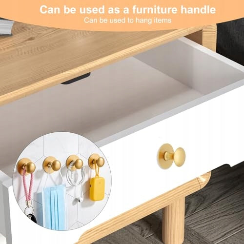 CABINET KNOBS GOLD SELF ADHESIVE WITHOUT PUNCHING STEEL 6 PCS STEEL Manufacturer code Bez marki