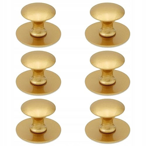 CABINET KNOBS GOLD SELF ADHESIVE WITHOUT PUNCHING STEEL 6 PCS STEEL