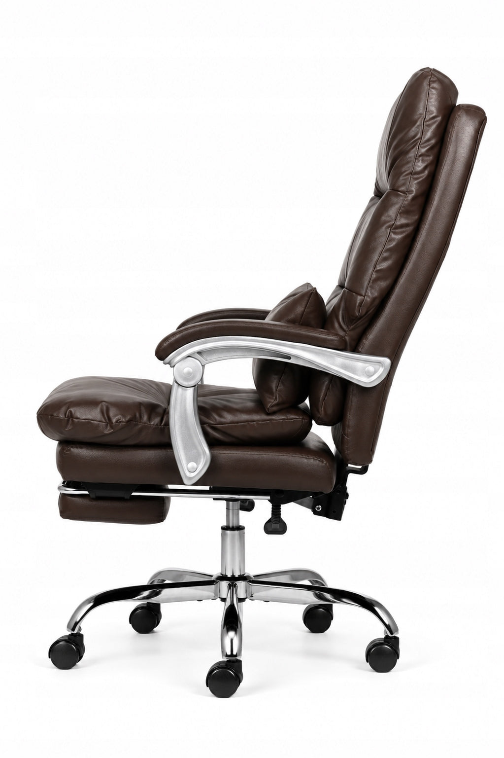 CABINET SWIVEL CHAIR FOR DESK BROWN CHROME LEATHER LEGS XL Manufacturer code WAILOR-BROWN-PU-PRO
