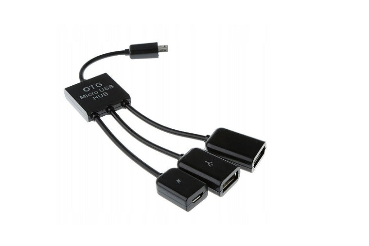 CABLE ADAPTER HUB SPLITTER OTG MICRO USB TO 2X USB + MICRO USB POWER SUPPLY Product weight with unit packaging 0.01 kg