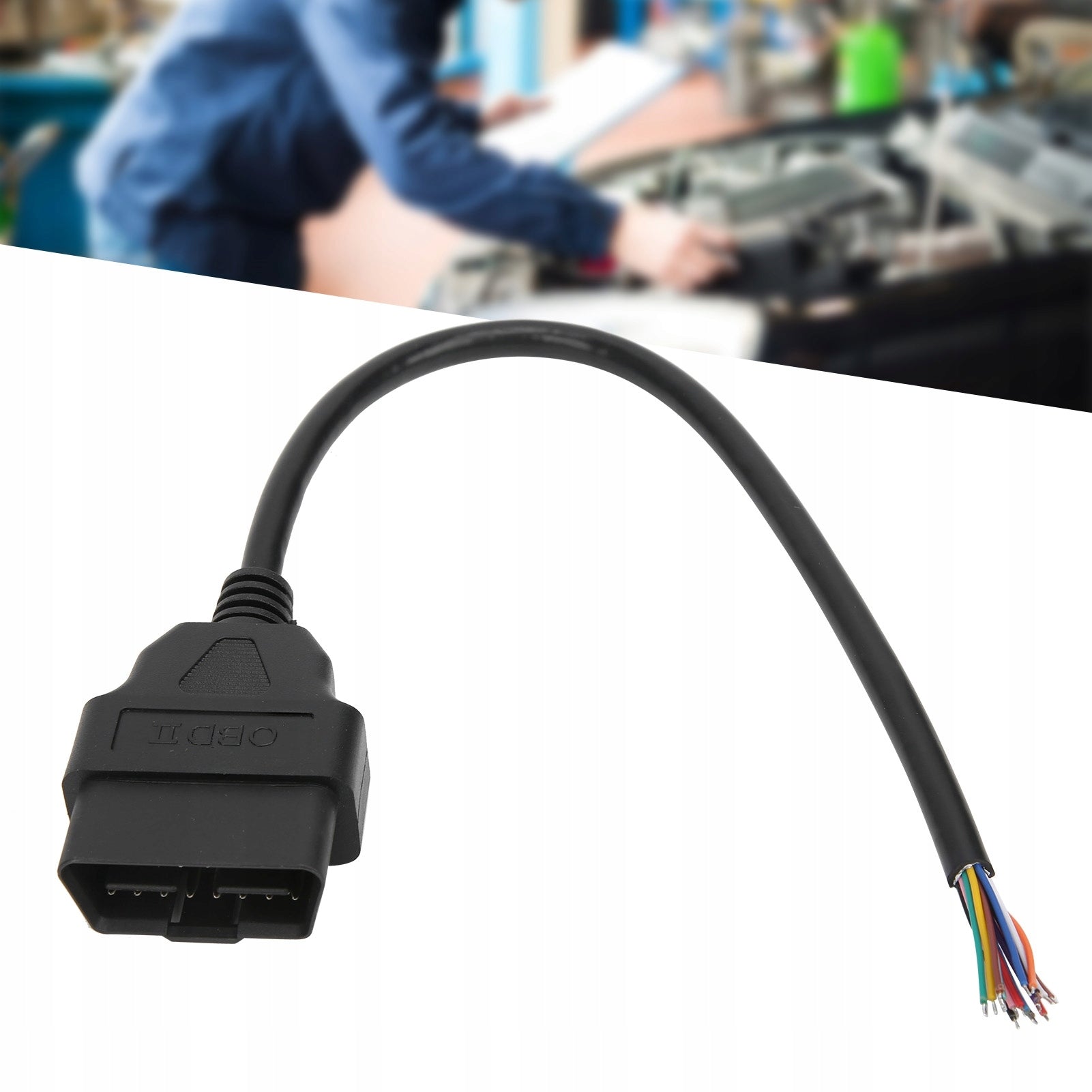 CABLE ADAPTER PLUG OBD2 II MALE 16PIN 30CM CAR DIAGNOSTICS EAN (GTIN) 6922190459014