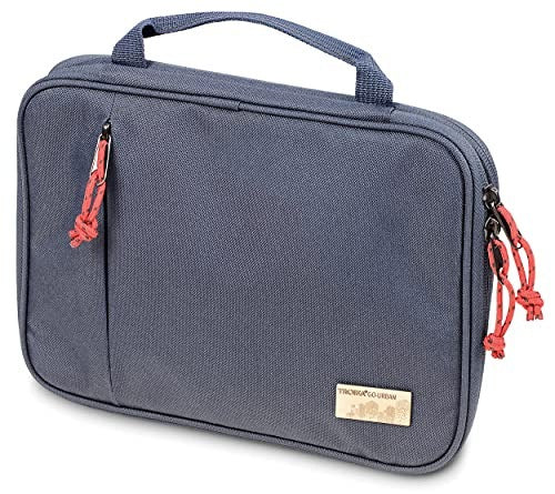 CABLE BAG ELECTRONIC ACCESSORIES RECYCLING DARK BLUE 27CM Color blue
