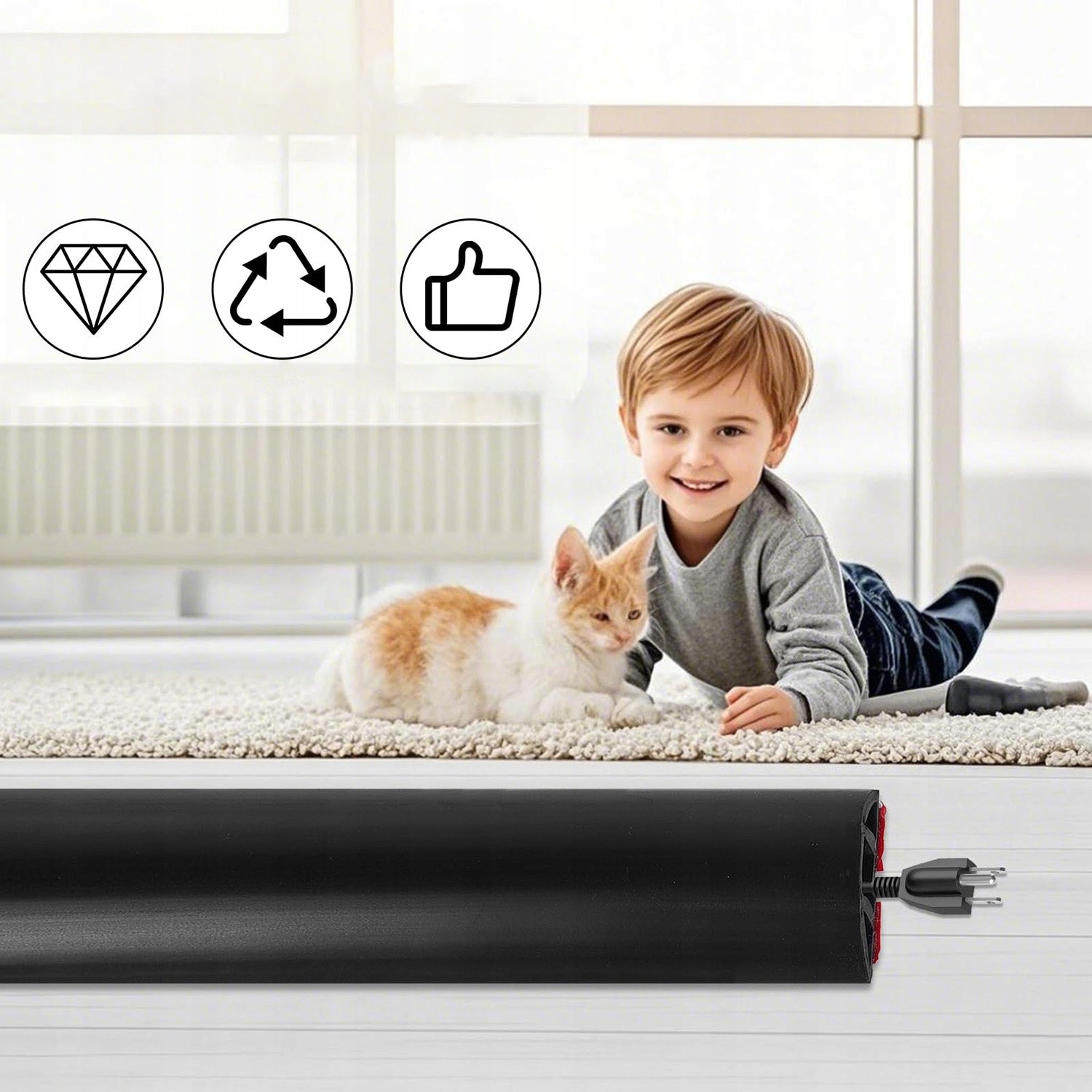 CABLE COVER, FLOOR STRIP FOR CABLES, FLEXIBLE CABLE CHANNEL Brand no brand