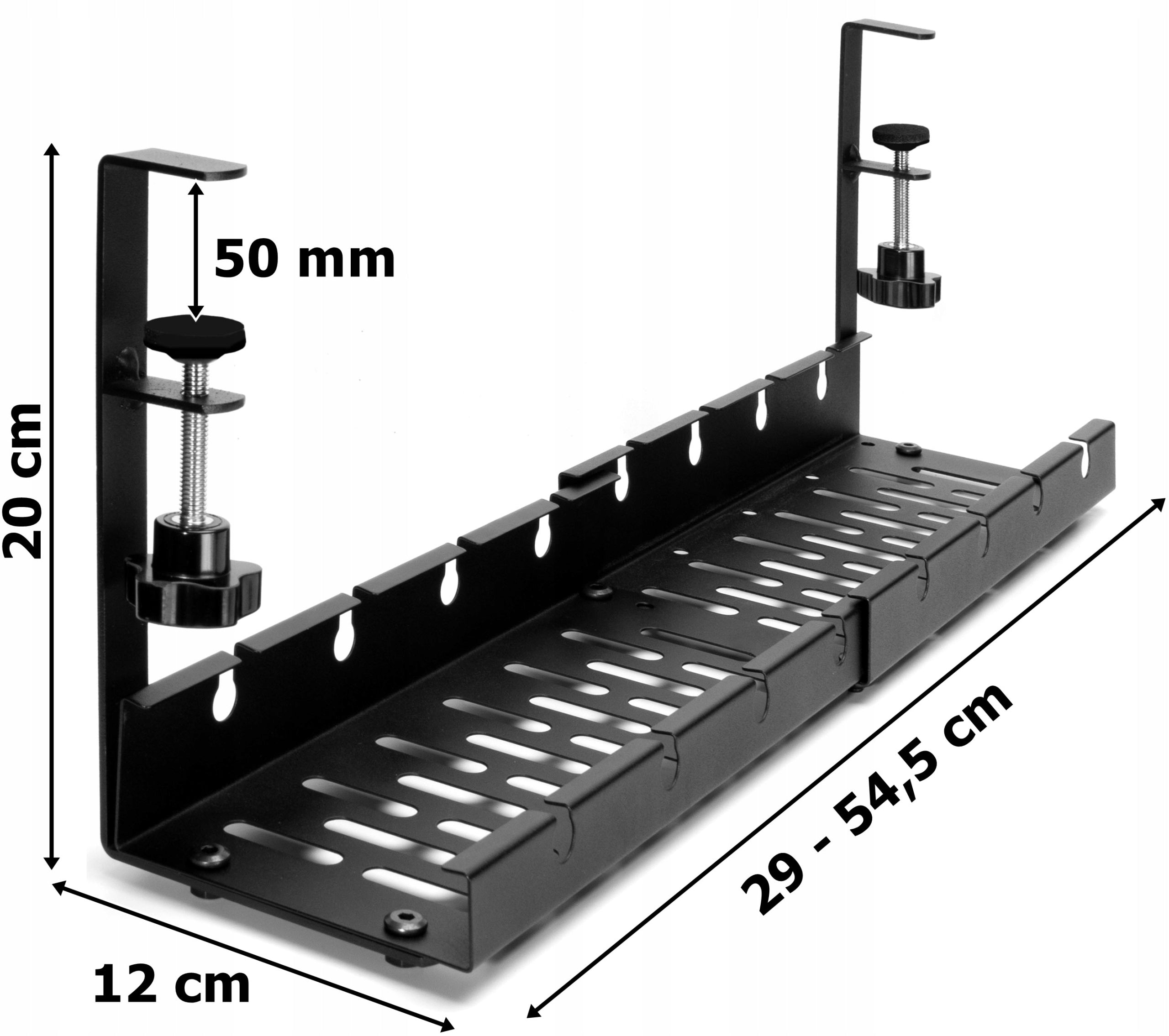 CABLE GRILLE CABLE ORGANIZER HOLDER SHELF ADJUSTABLE UNDER DESK TOP Brand Gockowiak