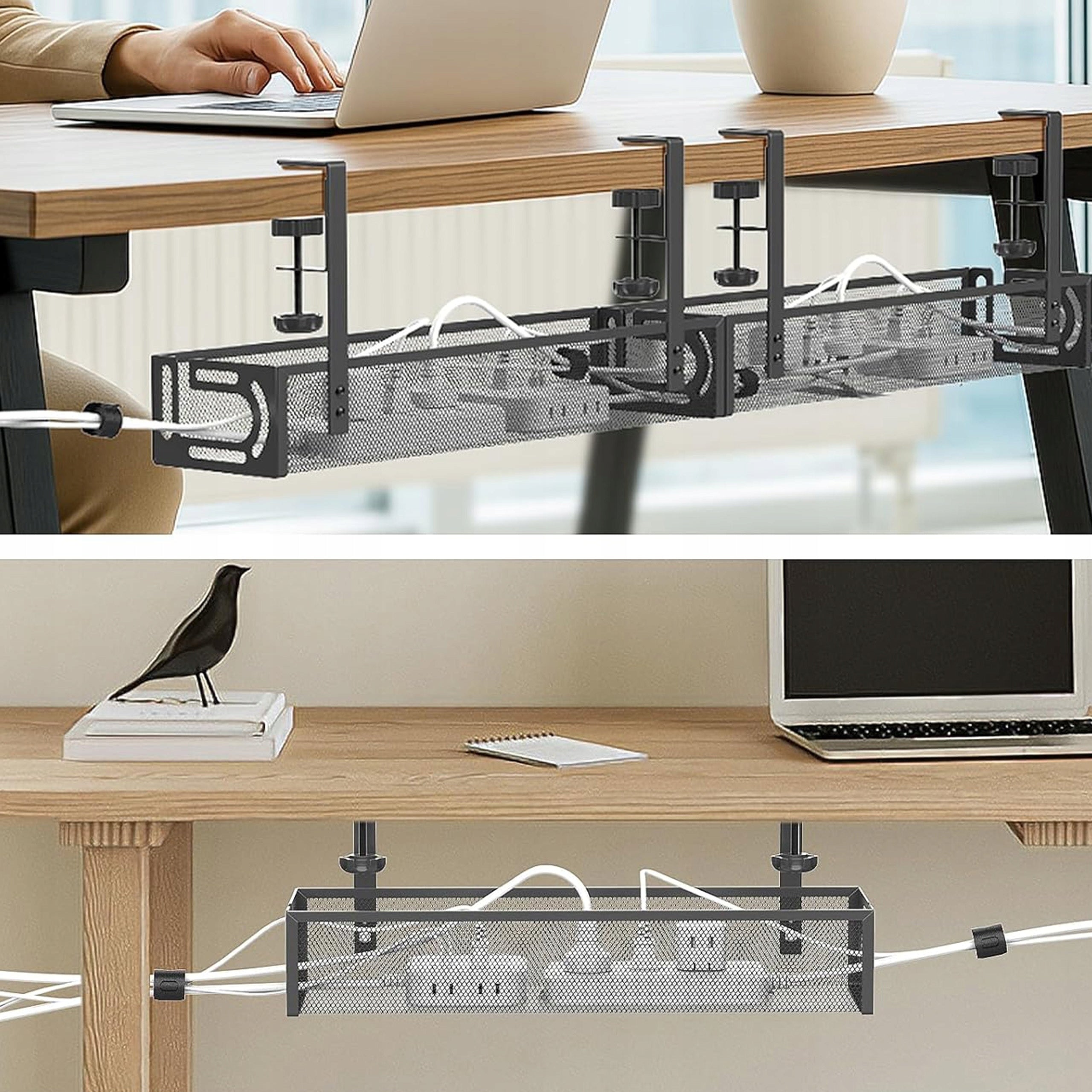 CABLE GRILLE SHELF CABLE ORGANIZER UNDER DESK HOLDER RAIL BLACK Manufacturer code 332061MG