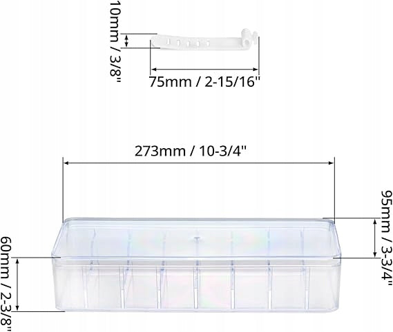 CABLE HOLDER ORGANIZER BOX WITH LID COMPARTMENTS BANDS EAN (GTIN) 086486131384