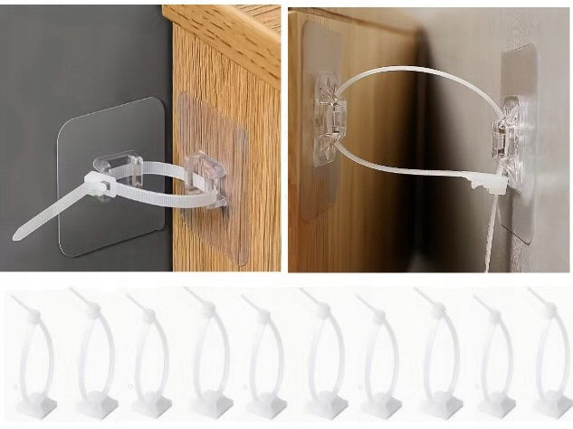 CABLE HOLDERS SELF-ADHESIVE HOOK FOR BAND CABLES 55x55 mm 10 pcs SET EAN (GTIN) 5905996584822