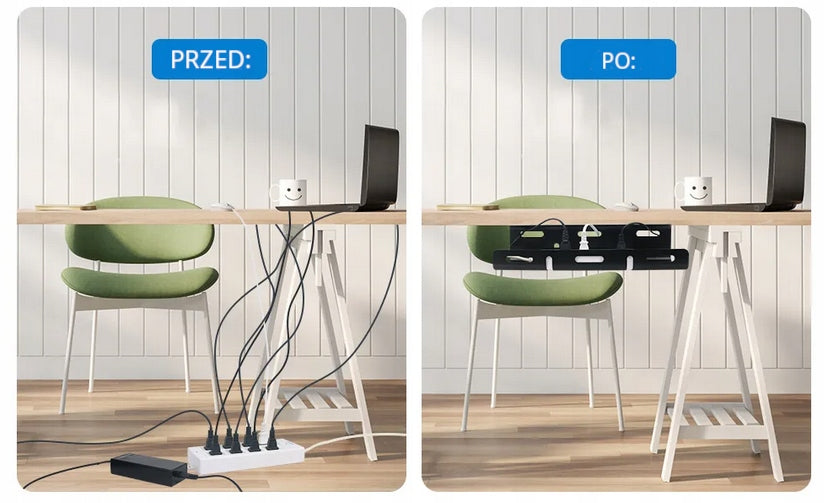 CABLE HOOD FOR DESK ORGANIZER COUNTERTOP 60cm XXL Brand Kopier