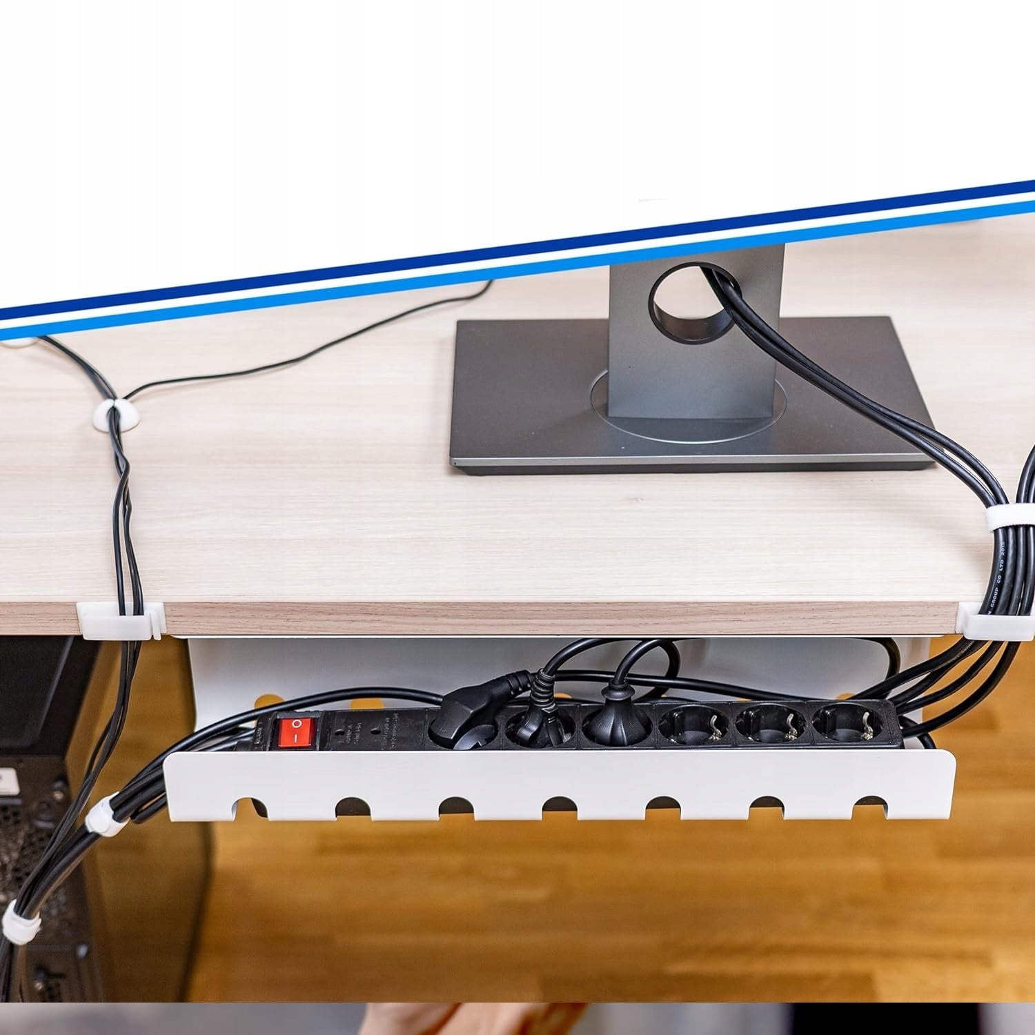 CABLE HOOD FOR DESK ORGANIZER COUNTERTOP 60cm XXL Model 05626
