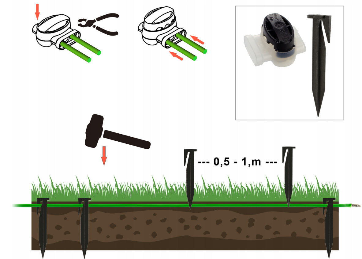 CABLE LIMITING CABLE FOR ROBOT MOWER 50 meters REINFORCED 3,4 mm Manufacturer code KG-KBz-50-3.4