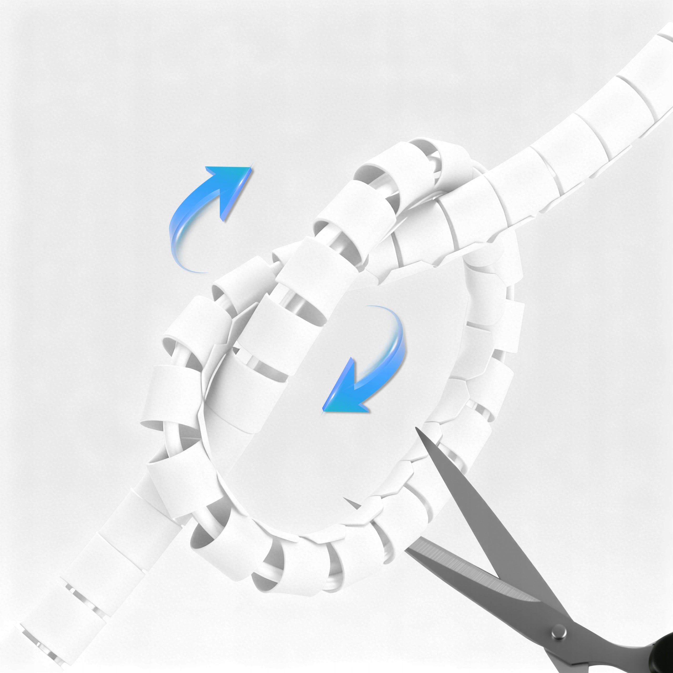 CABLE ORGANIZER CABLE COVER - SPIRAL WRAP 25mm 5m+ CLAMP Model WCRG