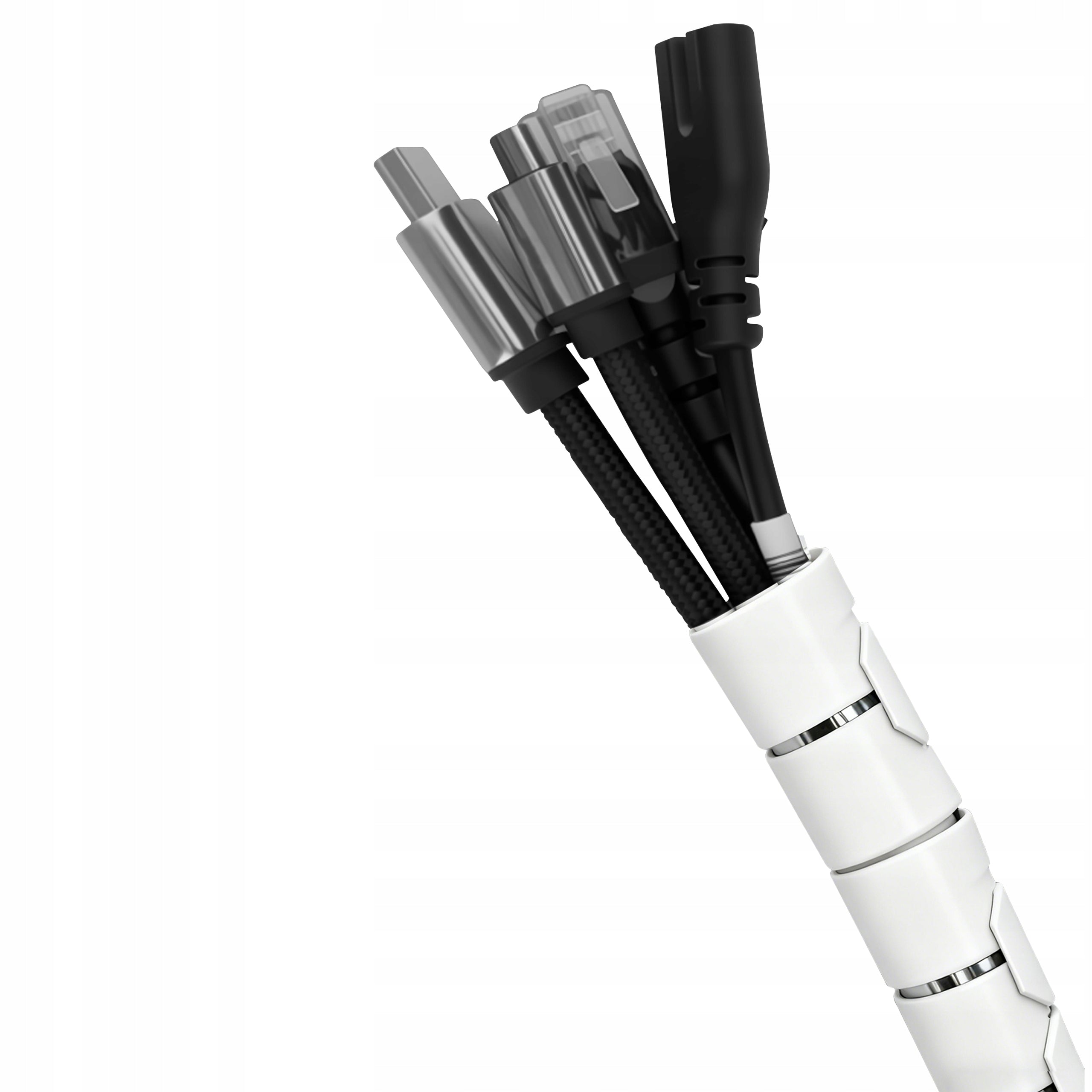 CABLE ORGANIZER CABLE COVER - SPIRAL WRAP 25mm 5m+ CLAMP Product weight with unit packaging 0.25 kg