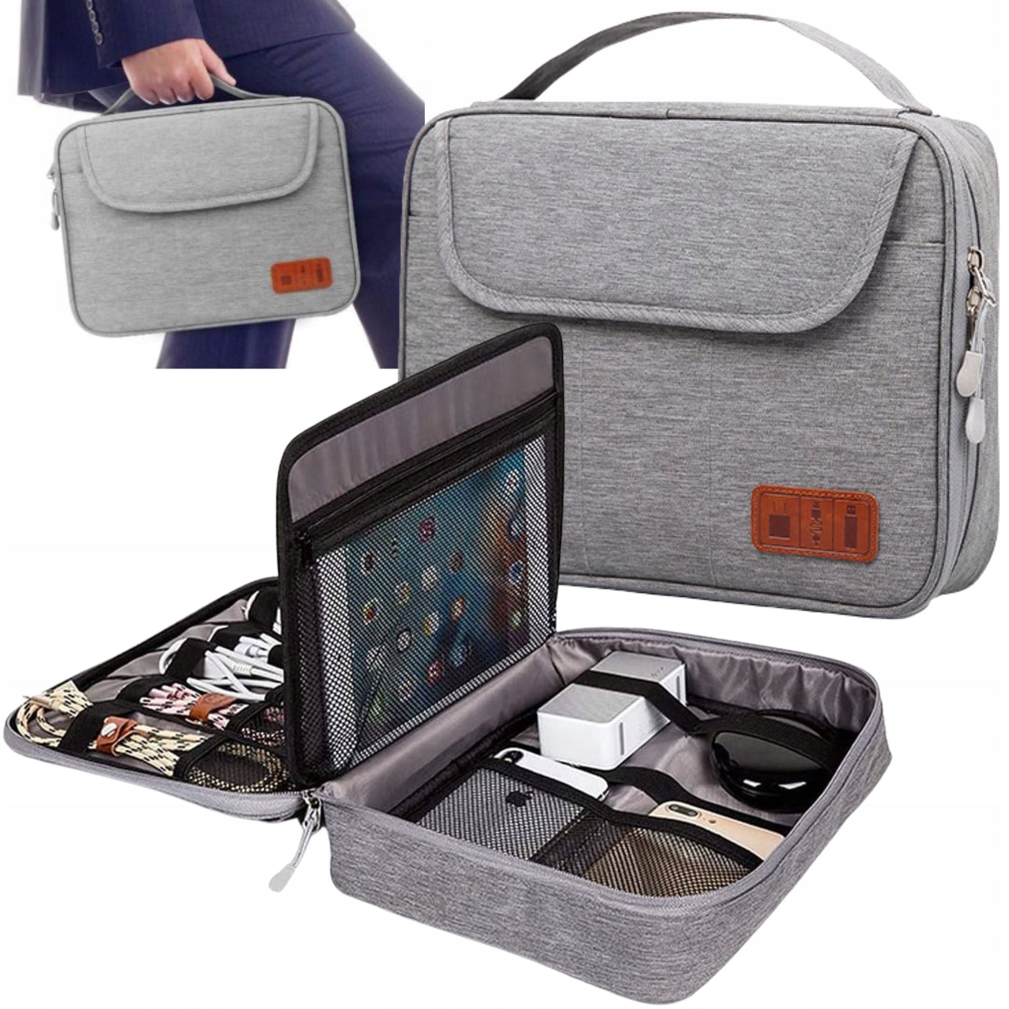 CABLE ORGANIZER CHARGER BAG ACCESSORIES CASE MULTIPLE COMPARTMENTS ZIPPER Packaging status original
