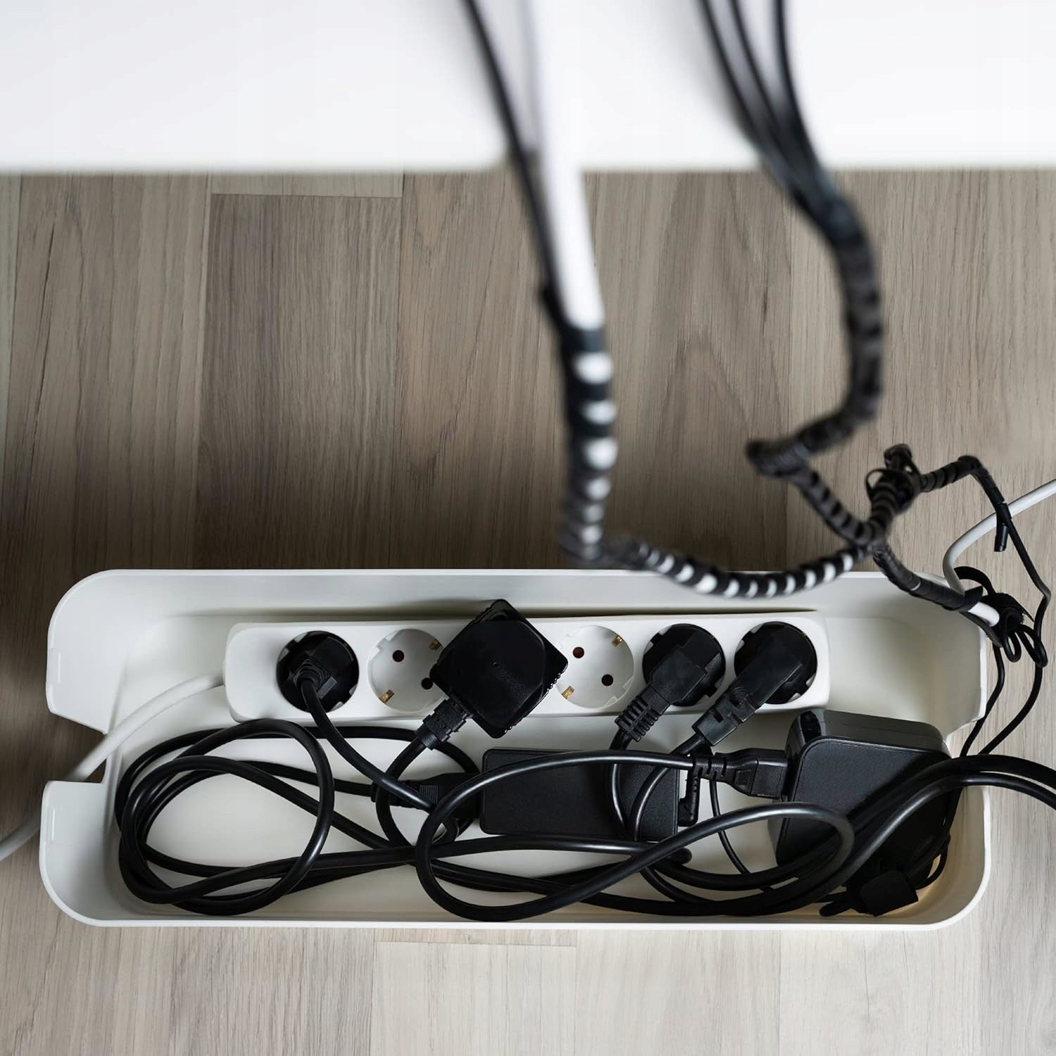 CABLE ORGANIZER CONTAINER CABLE BOX EXTENSION CORDS WHITE L Manufacturer code CW-1/W