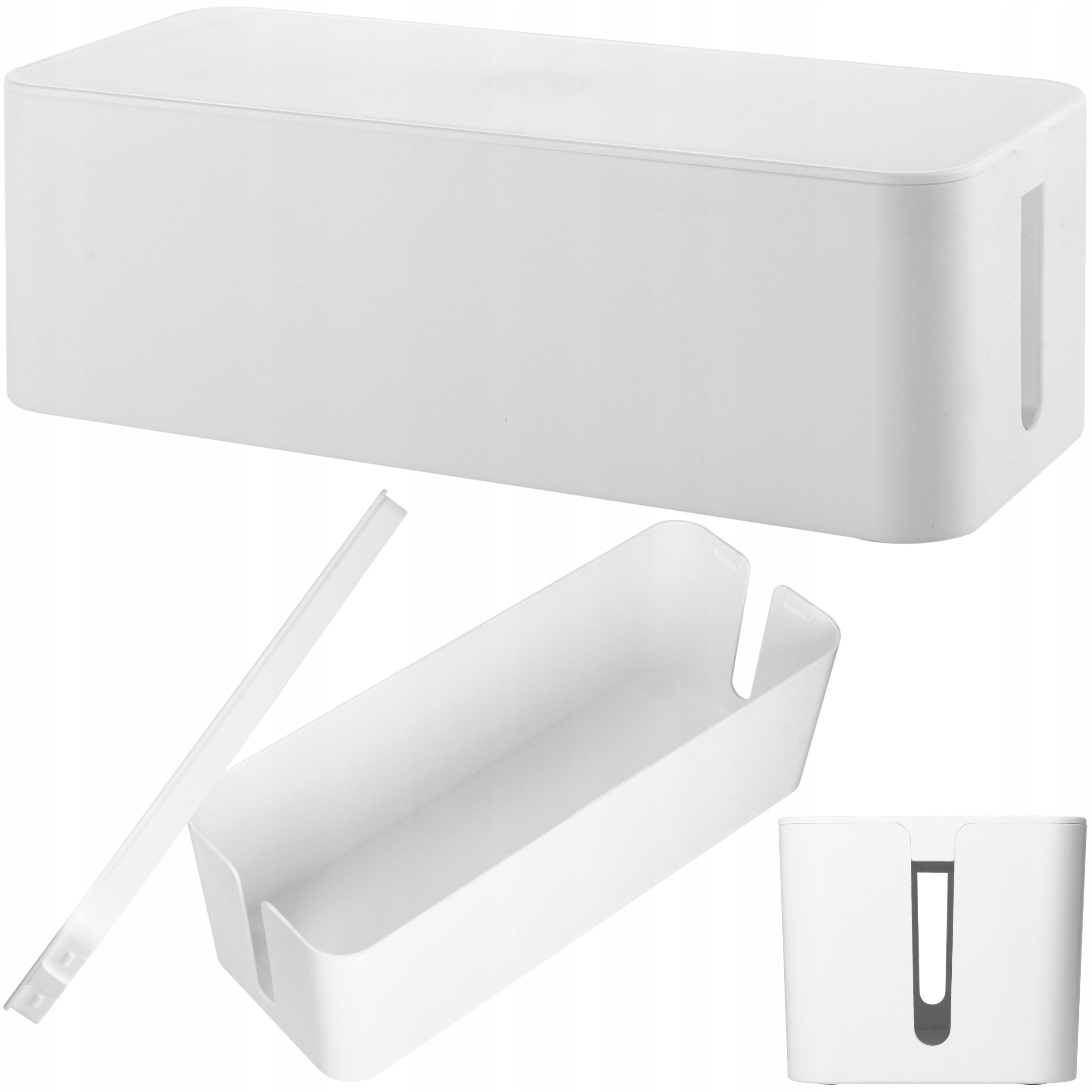 CABLE ORGANIZER CONTAINER CABLE BOX EXTENSION CORDS WHITE L
