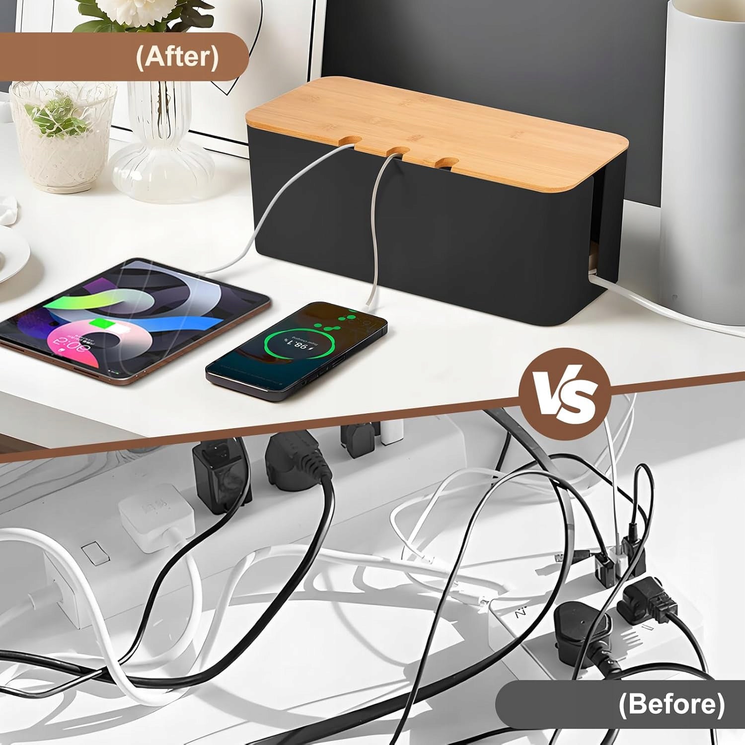 CABLE ORGANIZER CONTAINER GRILLE BOX FOR STRIPS WIRES LARGE M+L Brand no brand