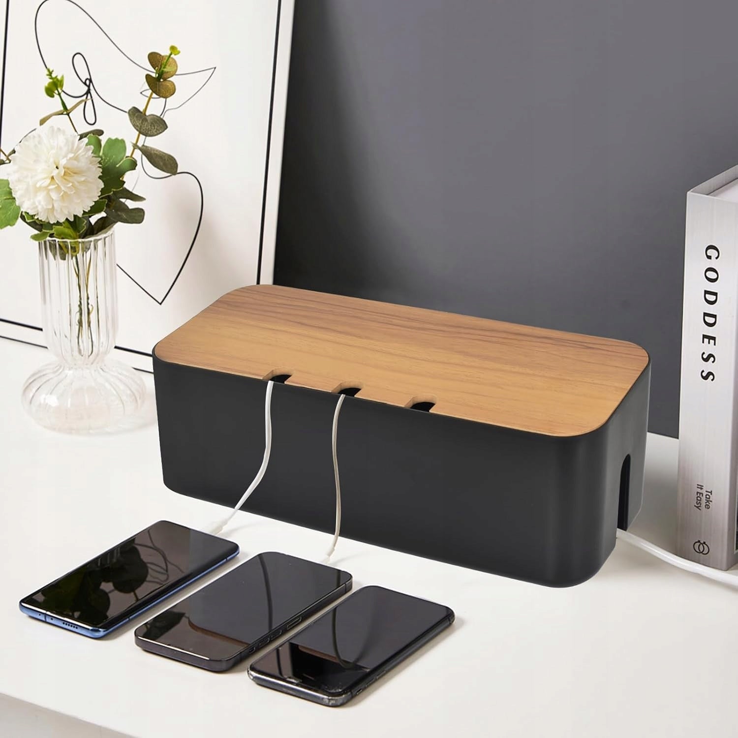 CABLE ORGANIZER CONTAINER GRILLE BOX FOR STRIPS WIRES LARGE M+L Packaging status original