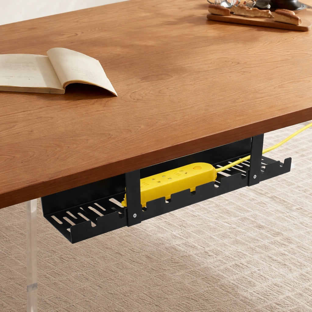 CABLE ORGANIZER FOR WIRES UNDER DESK COUNTERTOP BASKET SHELF METAL HOLDER Brand ER4