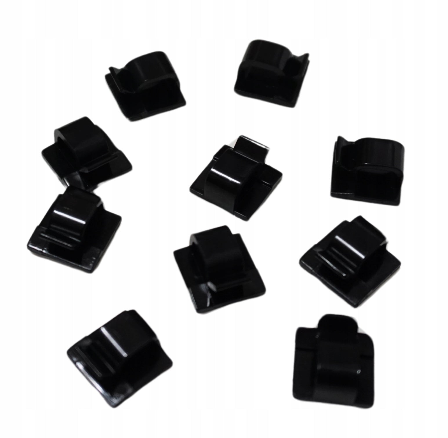 CABLE ORGANIZER SELF-ADHESIVE CLIP HOOK HOLDER SET OF 10 PCS BLACK Manufacturer code 582775