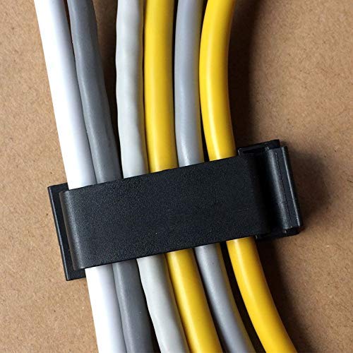 CABLE ORGANIZER SELF ADHESIVE HOLDER 10 PIECES BLACK PRACTICAL FOR DESK Brand no brand
