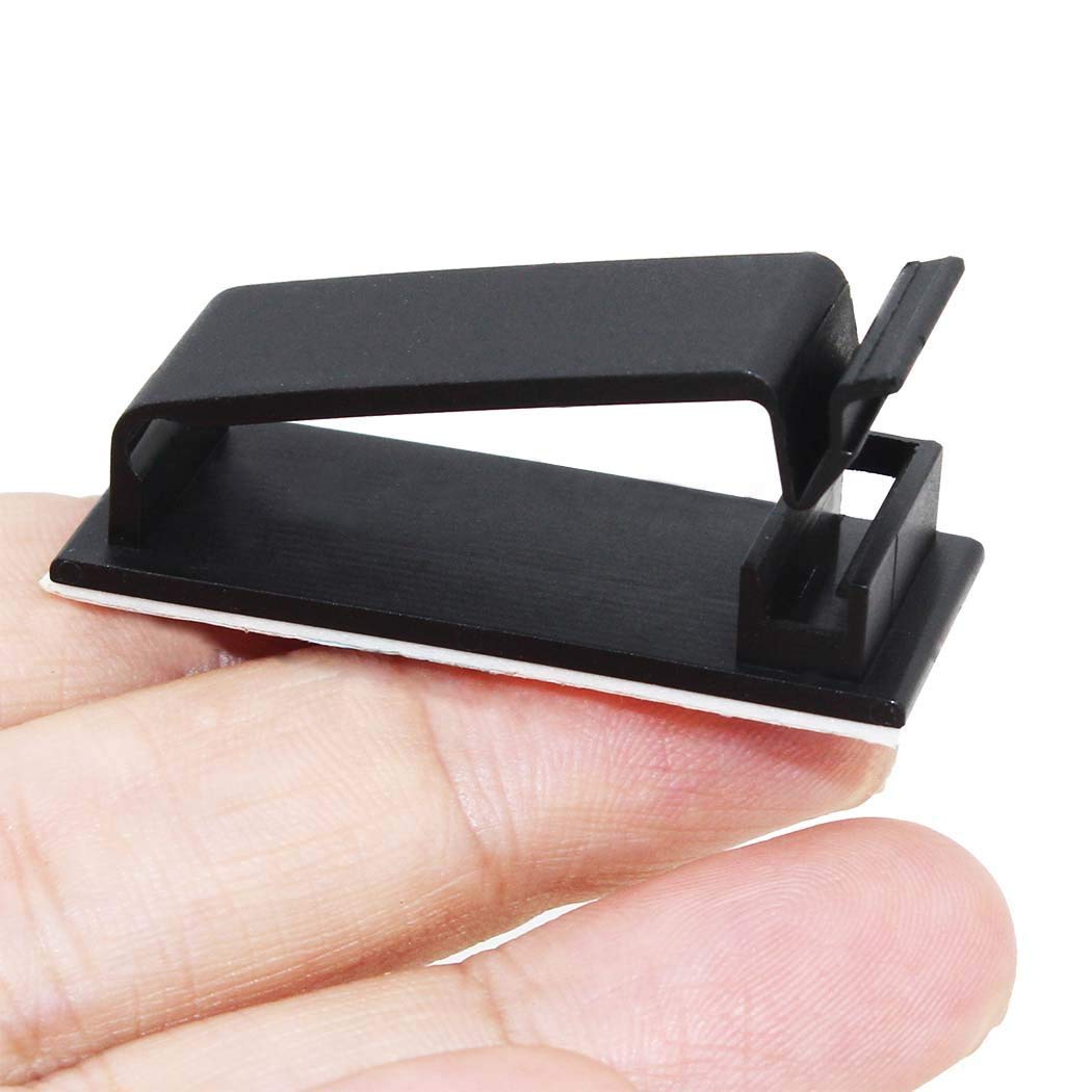 CABLE ORGANIZER SELF ADHESIVE HOLDER 10 PIECES BLACK PRACTICAL FOR DESK Manufacturer code 5906104165599