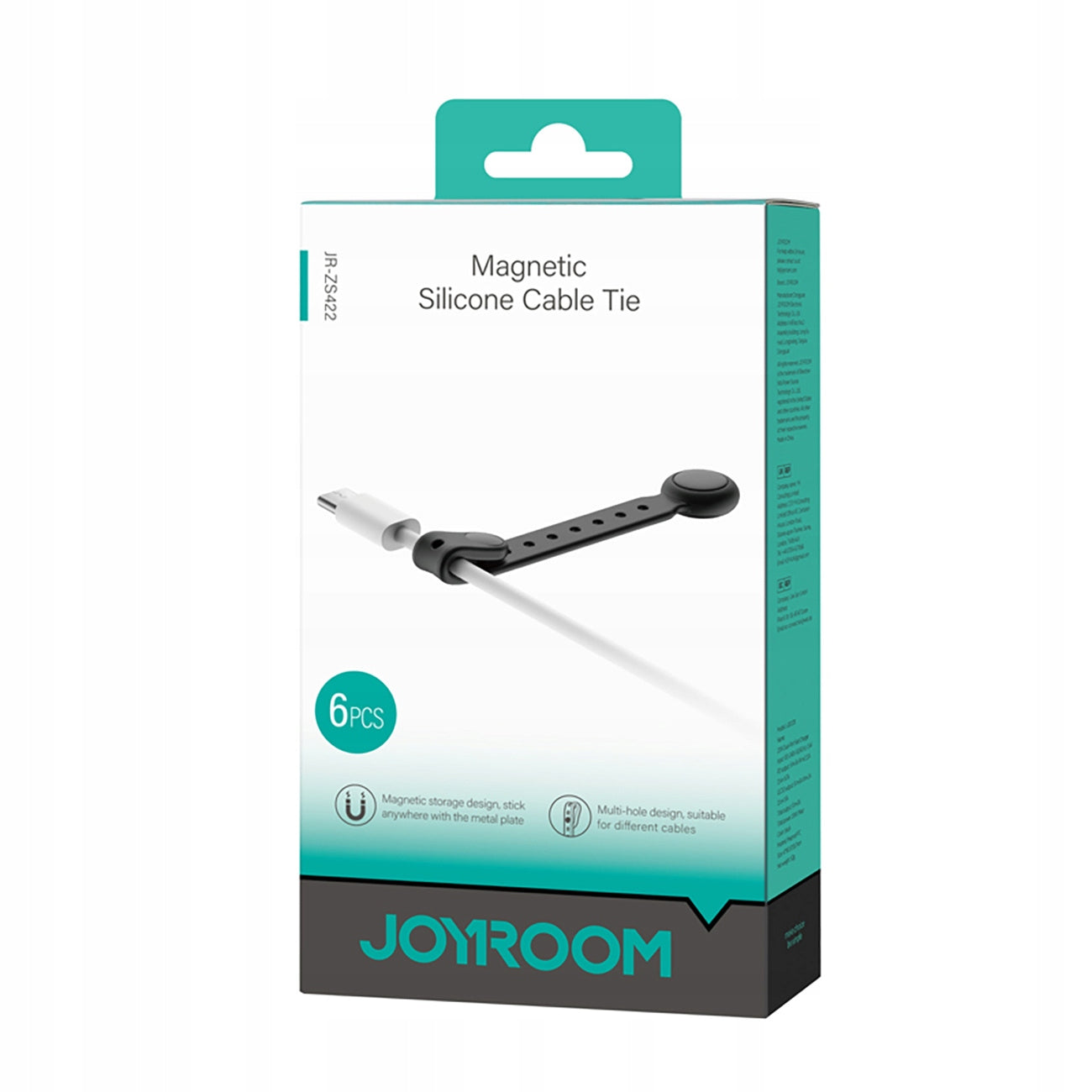 CABLE ORGANIZER SILICONE BAND WITH MAGNET CABLE CLIPS SET x6 Manufacturer code 6956116721381